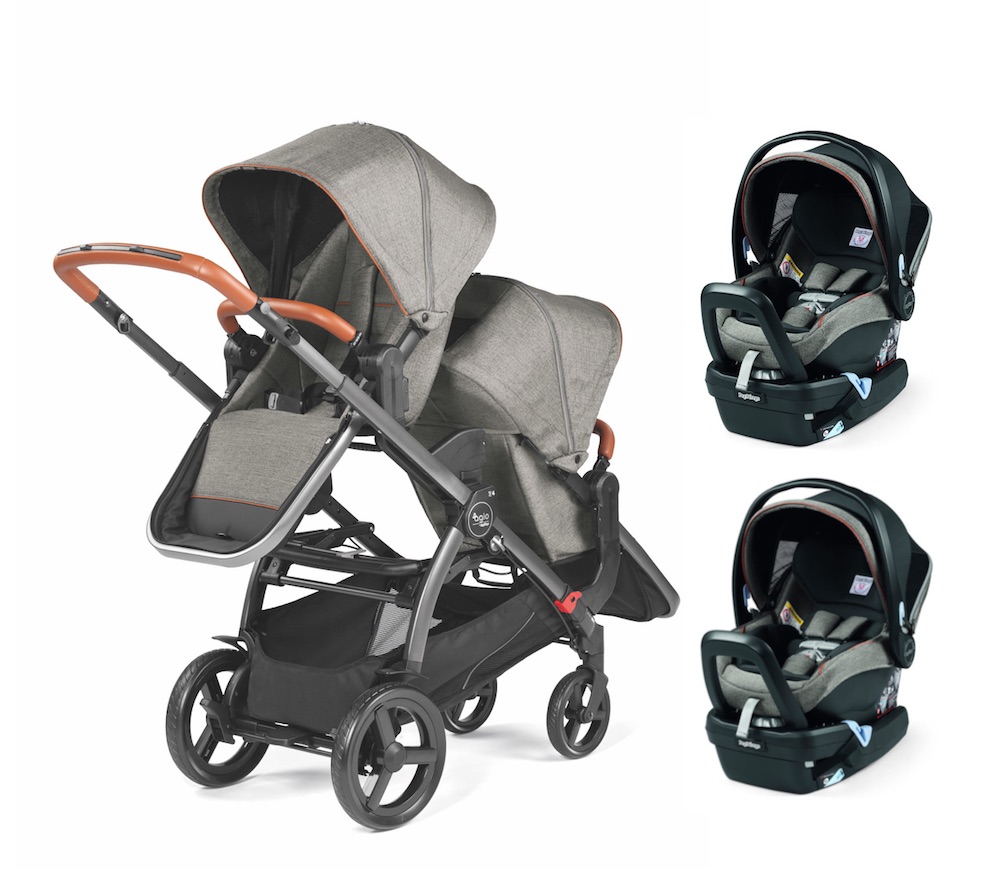Agio Baby Z4 Twin Double Stroller Travel System - Agio Grey