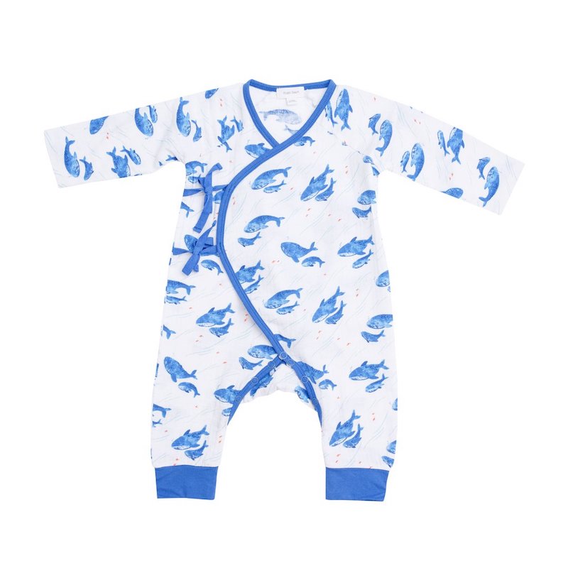 Angel Dear Blue Whale Wrap Coverall - 0-3 Months