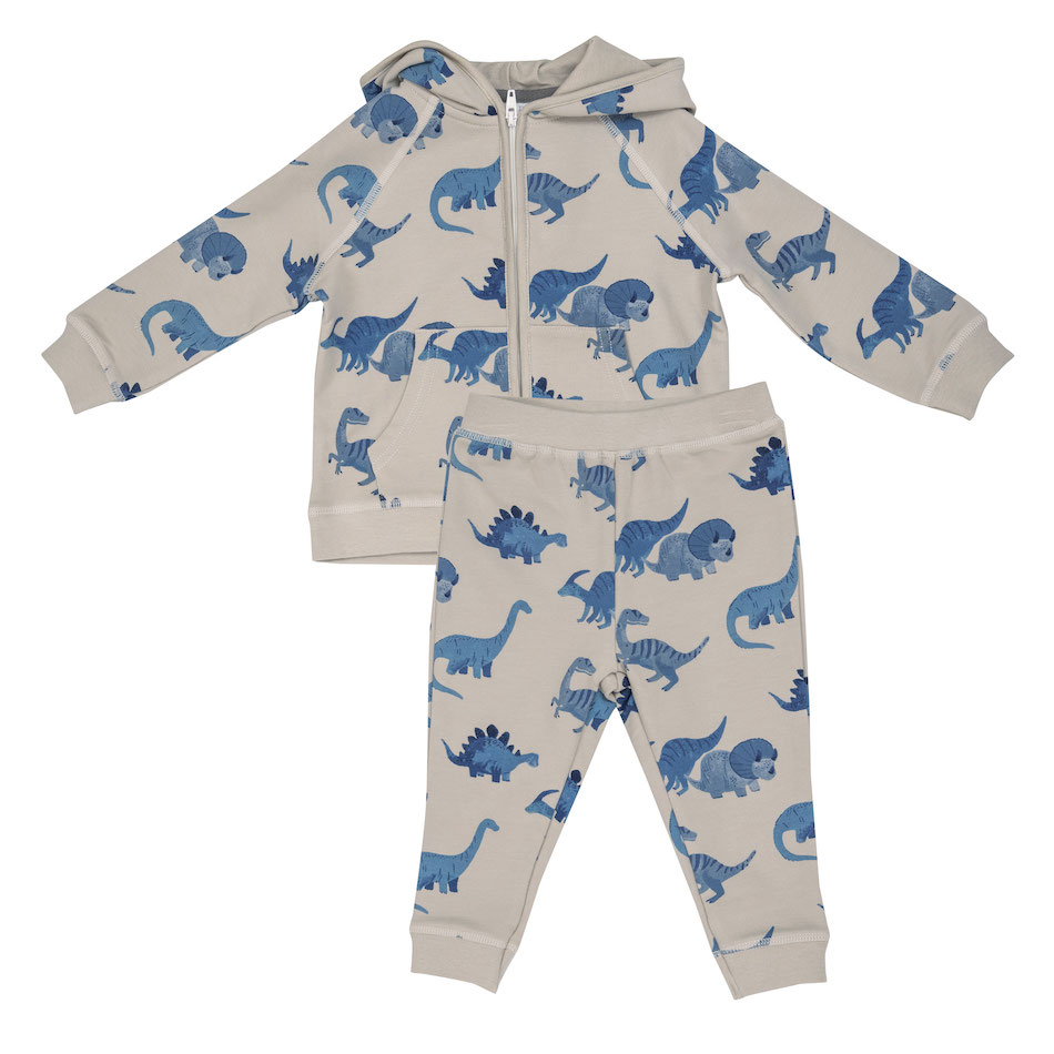 Angel Dear Dino French Terry Hoodie & Jogger Set - 18-24 Months