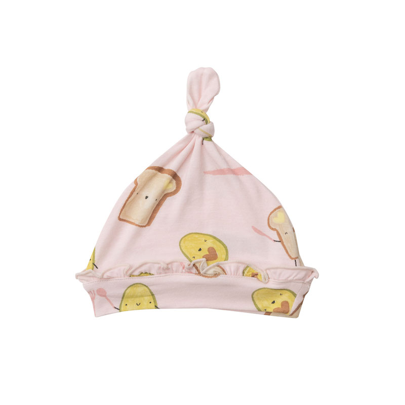 Angel Dear Avocado + Toast Pink Knotted Hat - 0-3 Months