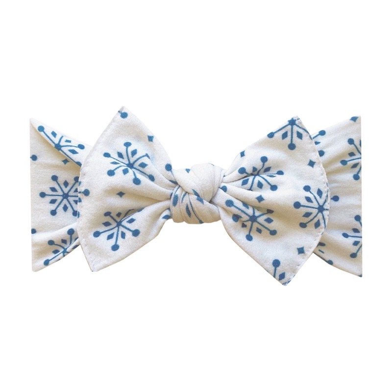 Baby Bling Bows Printed Knot Headband - Snow Globe