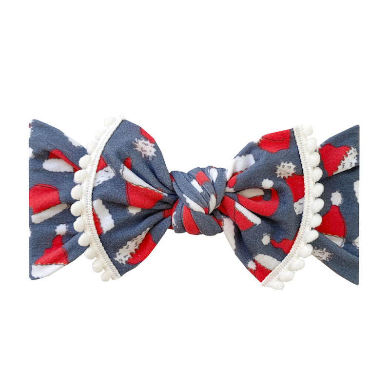 Baby Bling Bows Trimmed Printed Knot Headband - Ho-Hobow