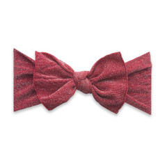 Baby Bling Bows Shimmer Knot Headband in Red