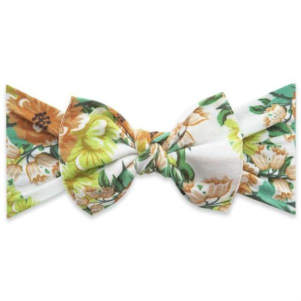 Baby Bling Bows Printed Knot Headband in Granny Floral