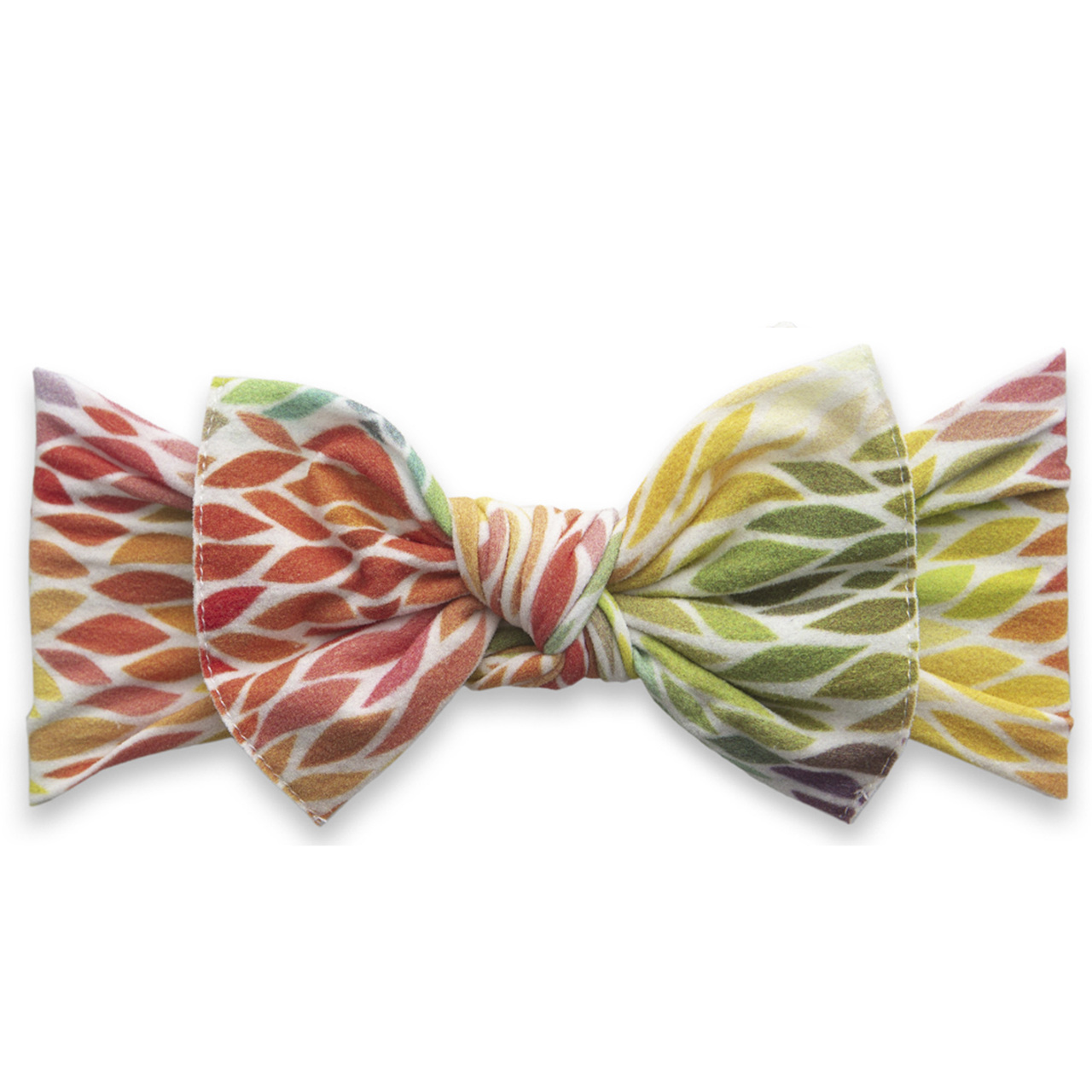 Baby Bling Bows Printed Knot in Mosaic Leaf