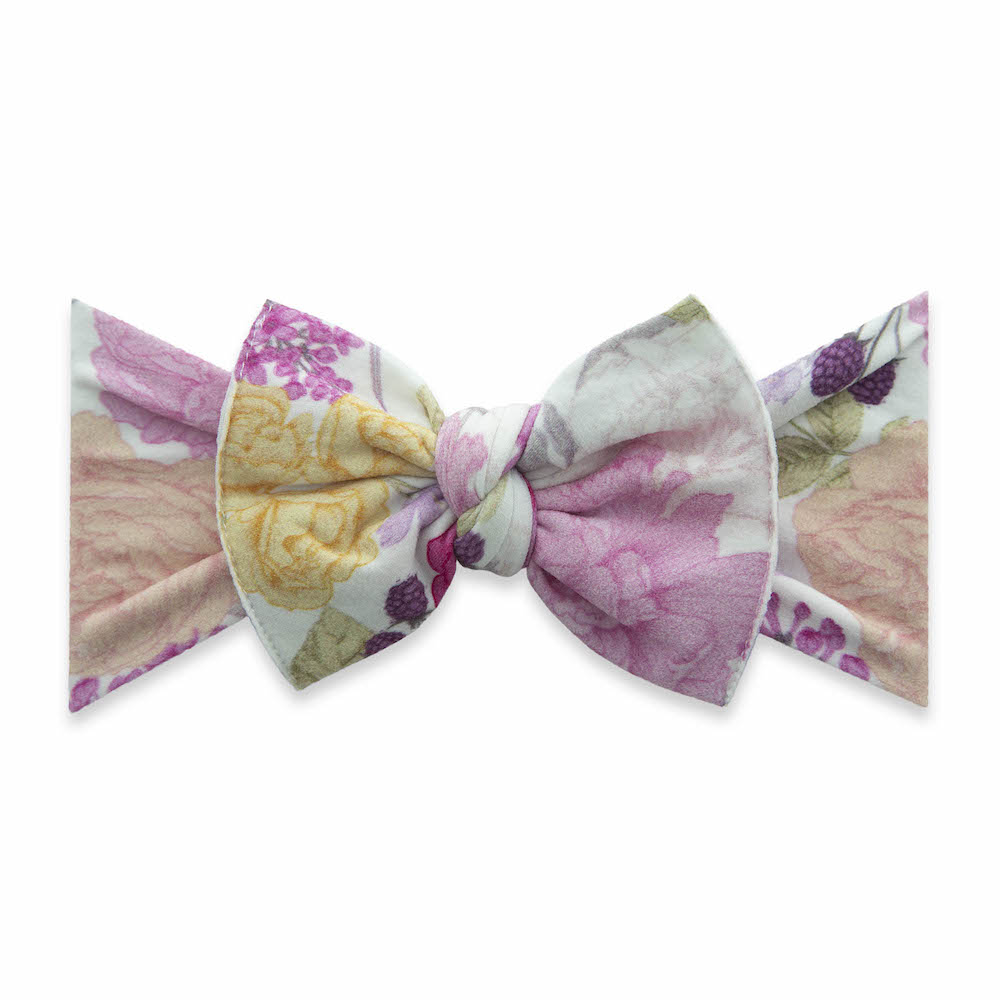 Baby Bling Bows Printed Knot Raspberry Rose