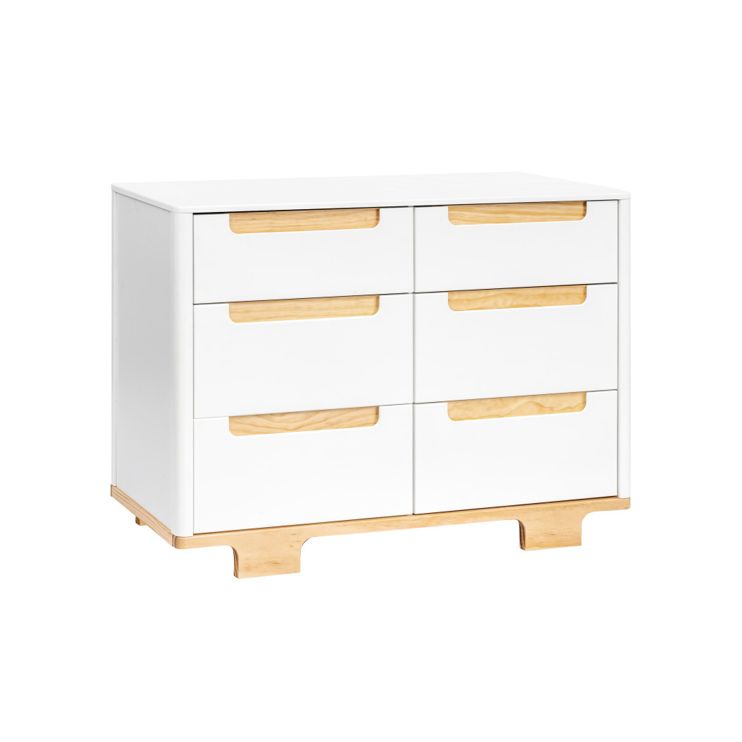 BabyLetto Yuzu 6-Drawer Dresser - White / Natural