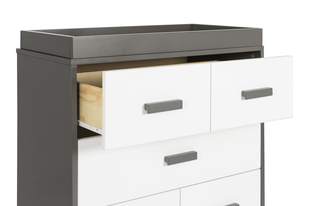 BabyLetto Scoot 3 Drawer Dresser - Slate and White