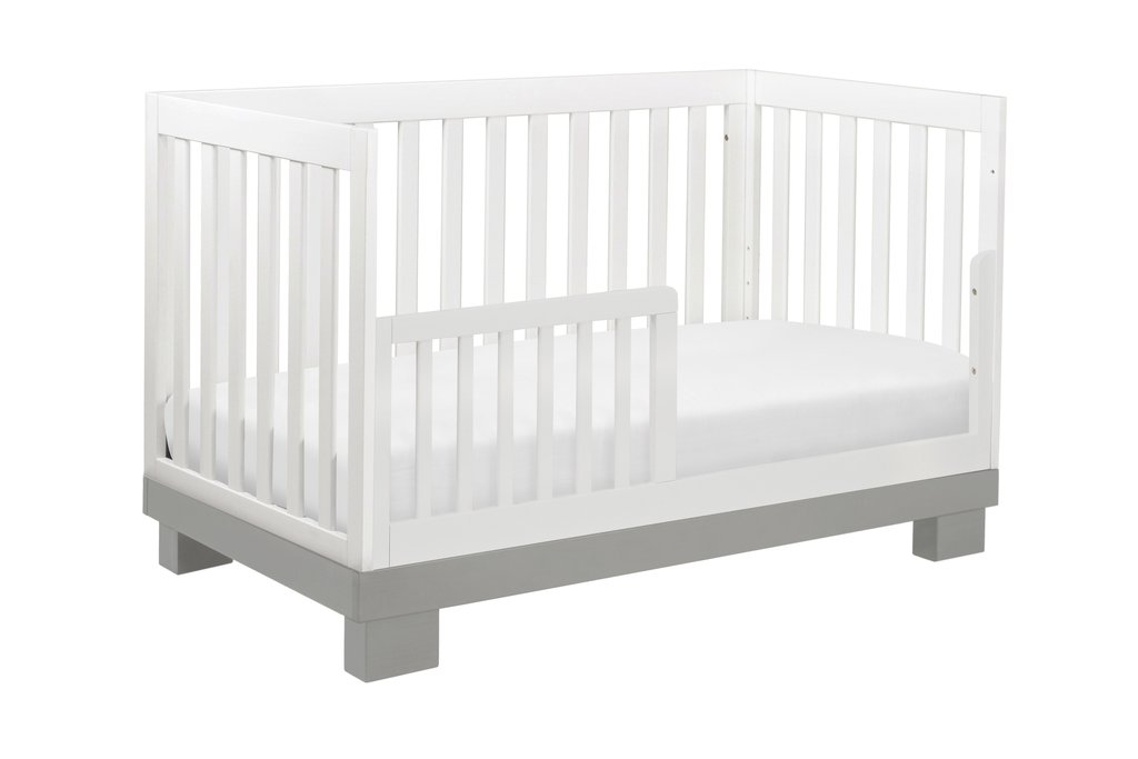 BabyLetto Modo 3-in-1 Convertible Crib - Grey / White
