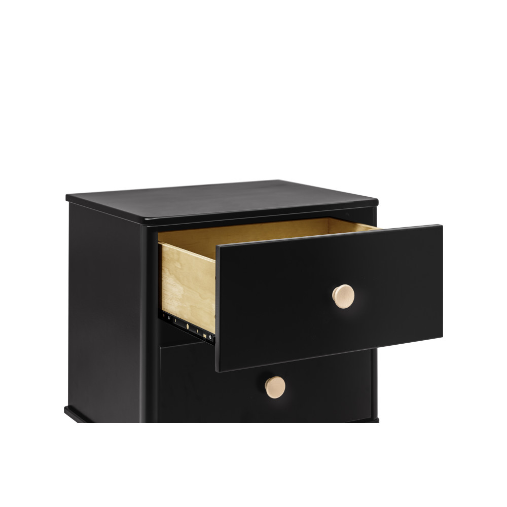 BabyLetto Lolly Nightstand w/ USB Port - Black / Washed Natural