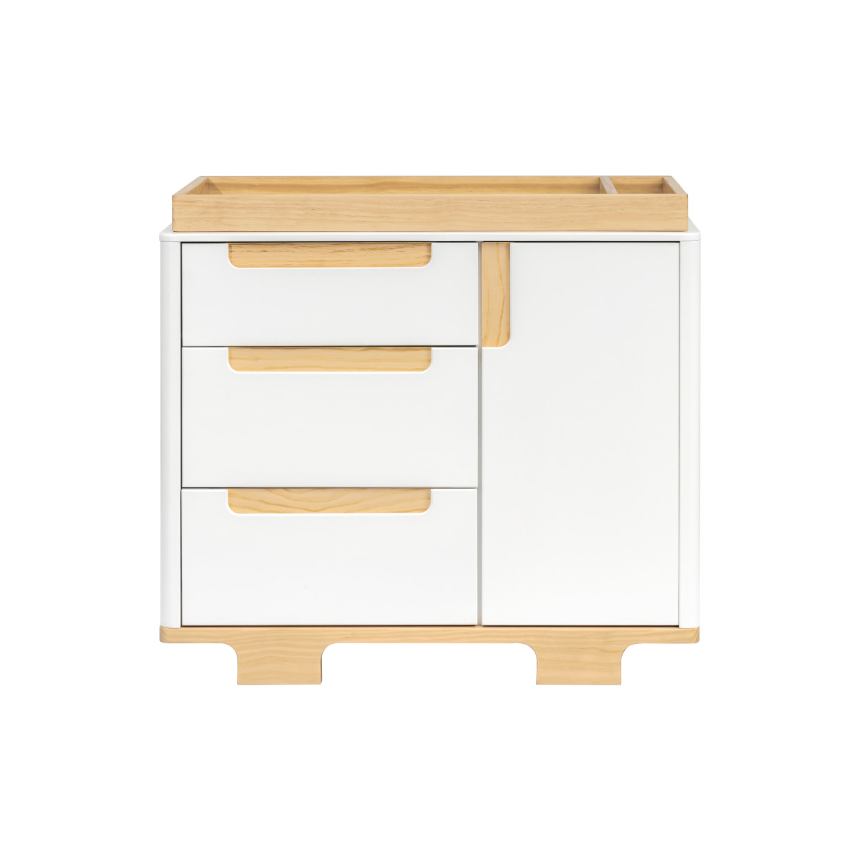 BabyLetto Yuzu 3-Drawer Changer Dresser - White/Natural