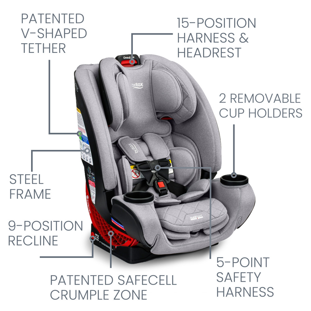 Britax One4Life ClickTight Car Seat - Diamond Quilted Gray