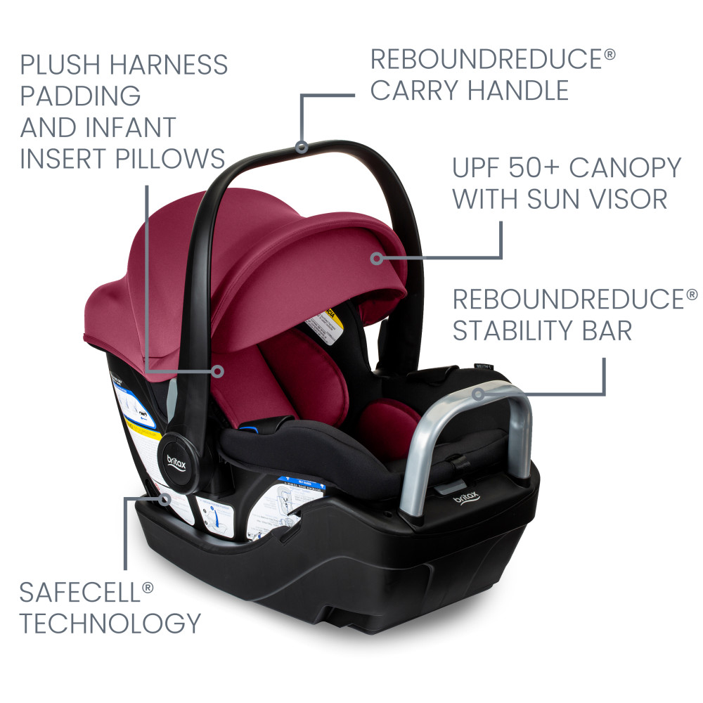 Britax Willow S Infant Car Seat - Ruby Onyx