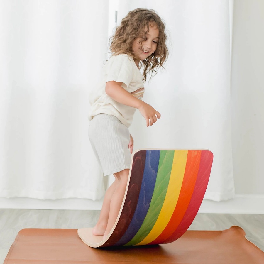 Bunny Hopkins Wobble Board - Rainbow