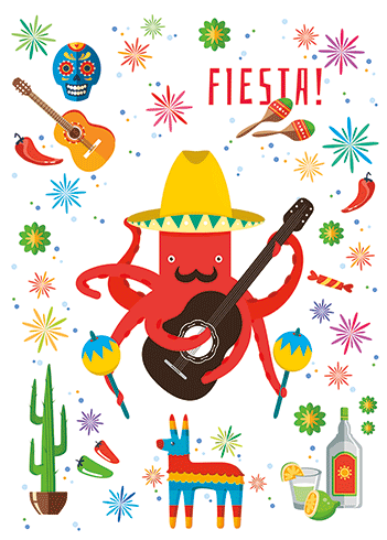 Calypso Cheers Fiesta Birthday Card