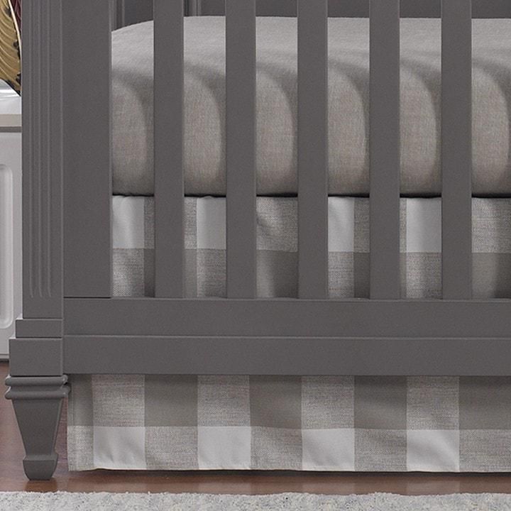 27 X 51 + 13, Purple EHP Solid Satin Crib Skirt Dust Ruffle Nursery Crib Toddler Bedding Skirt with A 13 Drop 