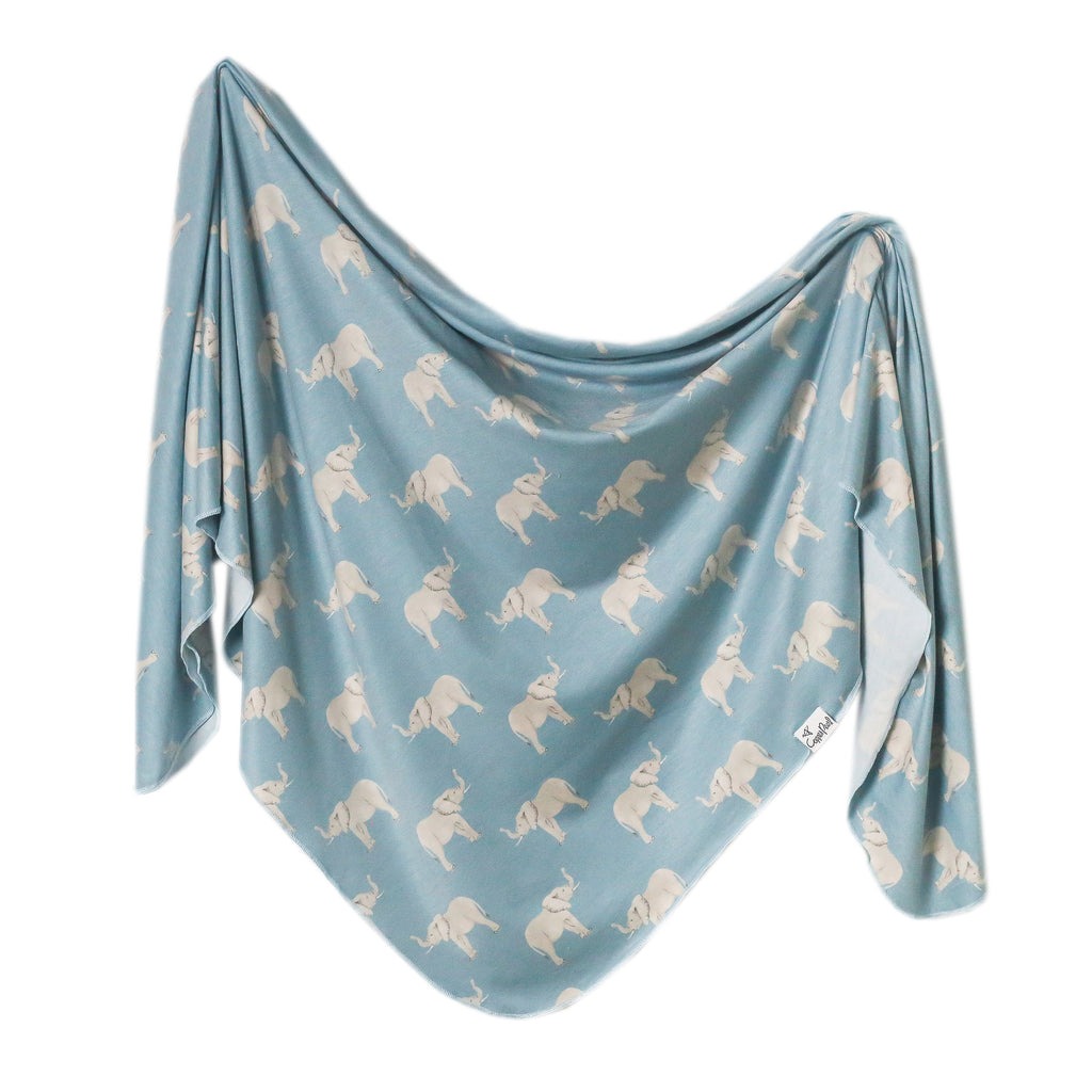 Copper Pearl Camel Knit Swaddle Blanket - Peanut