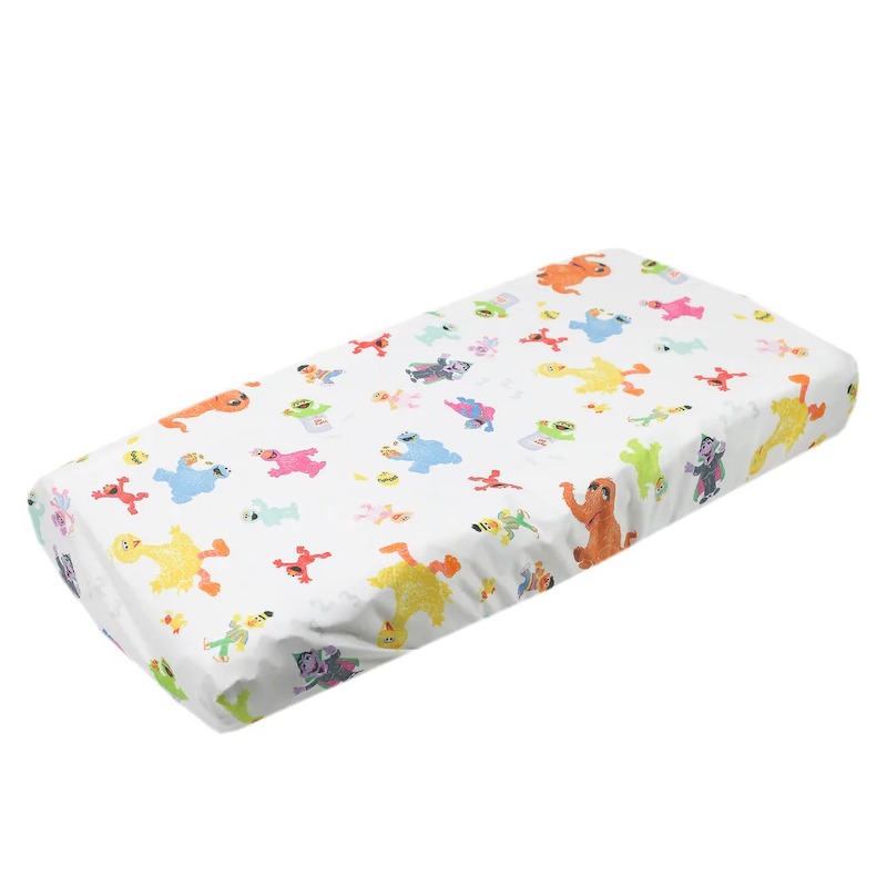 Copper Pearl Sesame Friends Knit Changing Pad Cover
