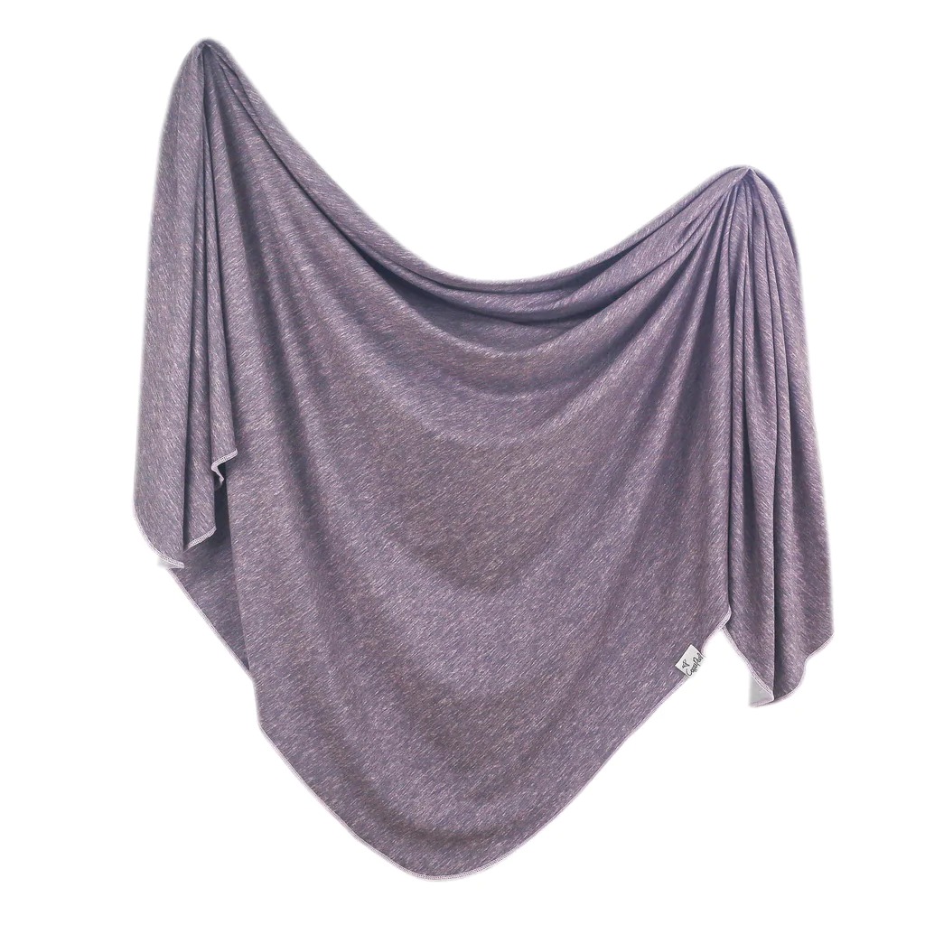 Copper Pearl Knit Swaddle Blanket - Violet