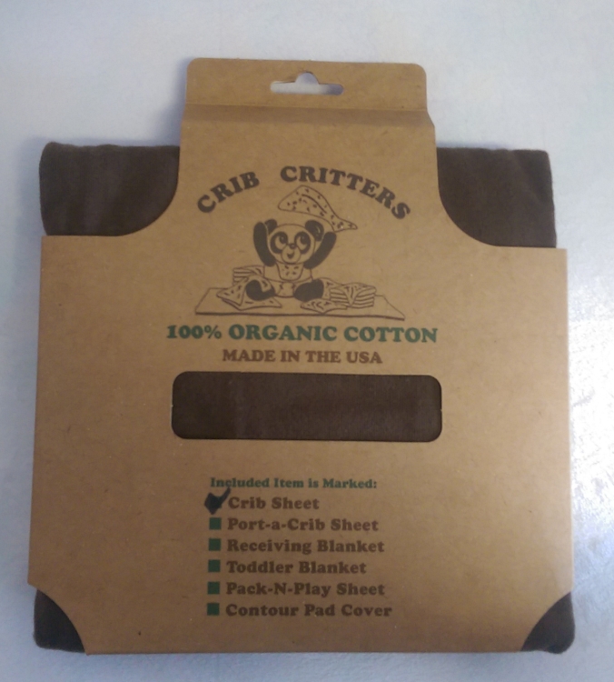 Crib Critters Organic Knit Crib Sheet Brown