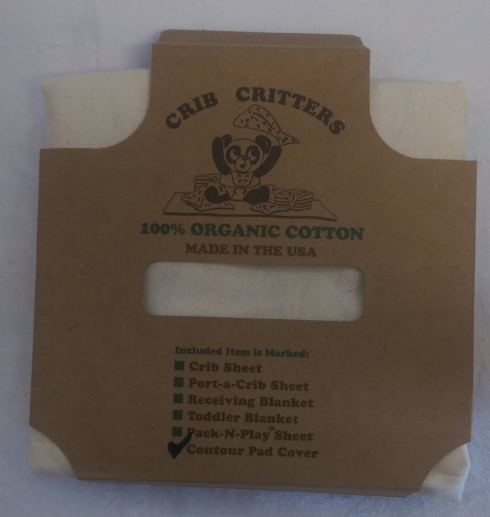 Crib Critters Organic Contour Changing Pad Cover Natural