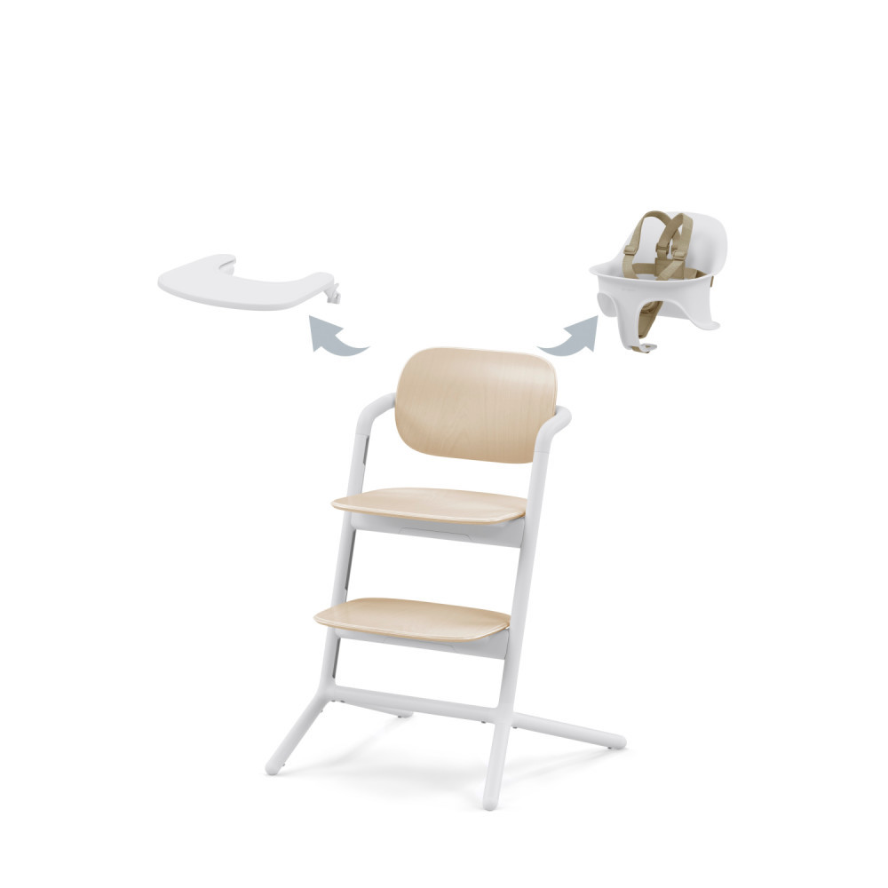 Cybex LEMO 2 High Chair 3-in-1 Set - Sand White