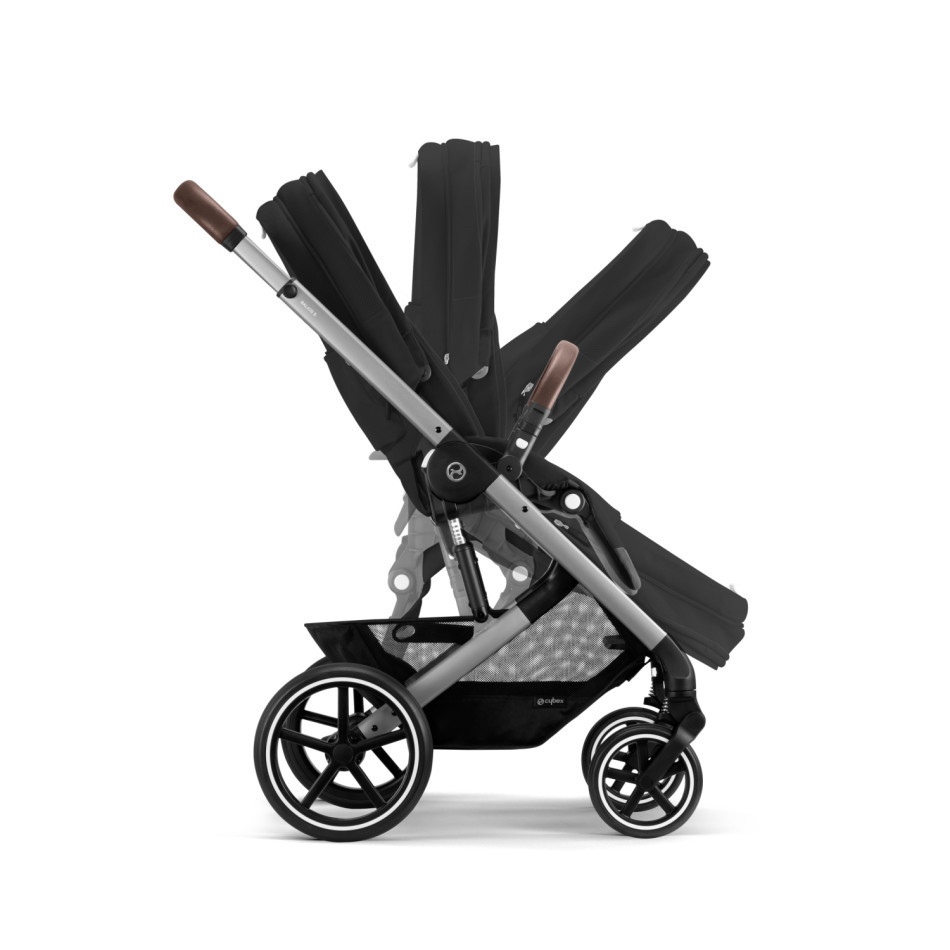 Cybex Balios S Lux 2 Stroller - Black w/ Silver Frame