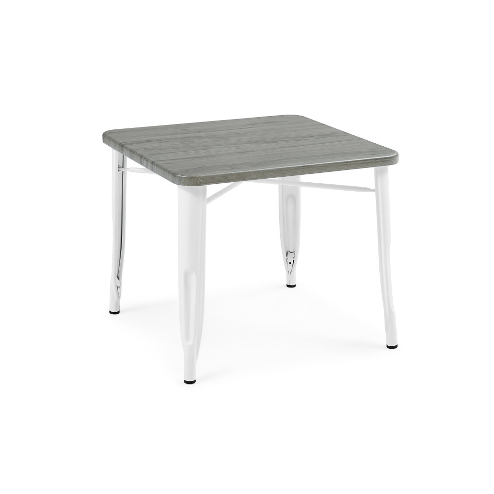 Delta Children Bistro Table & Chair Set - White / Grey Barnboard