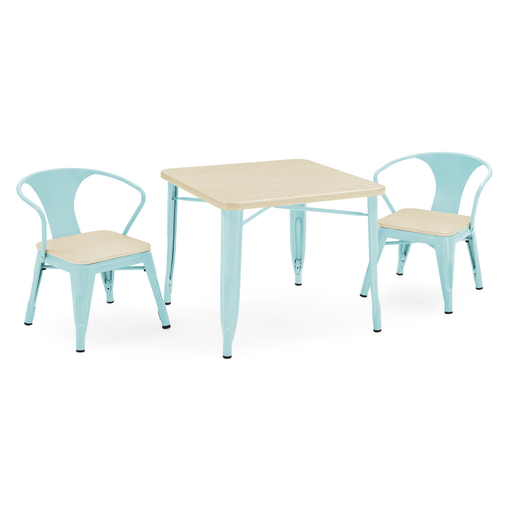 Delta Children Bistro Table & Chair Set - Aqua / Natural