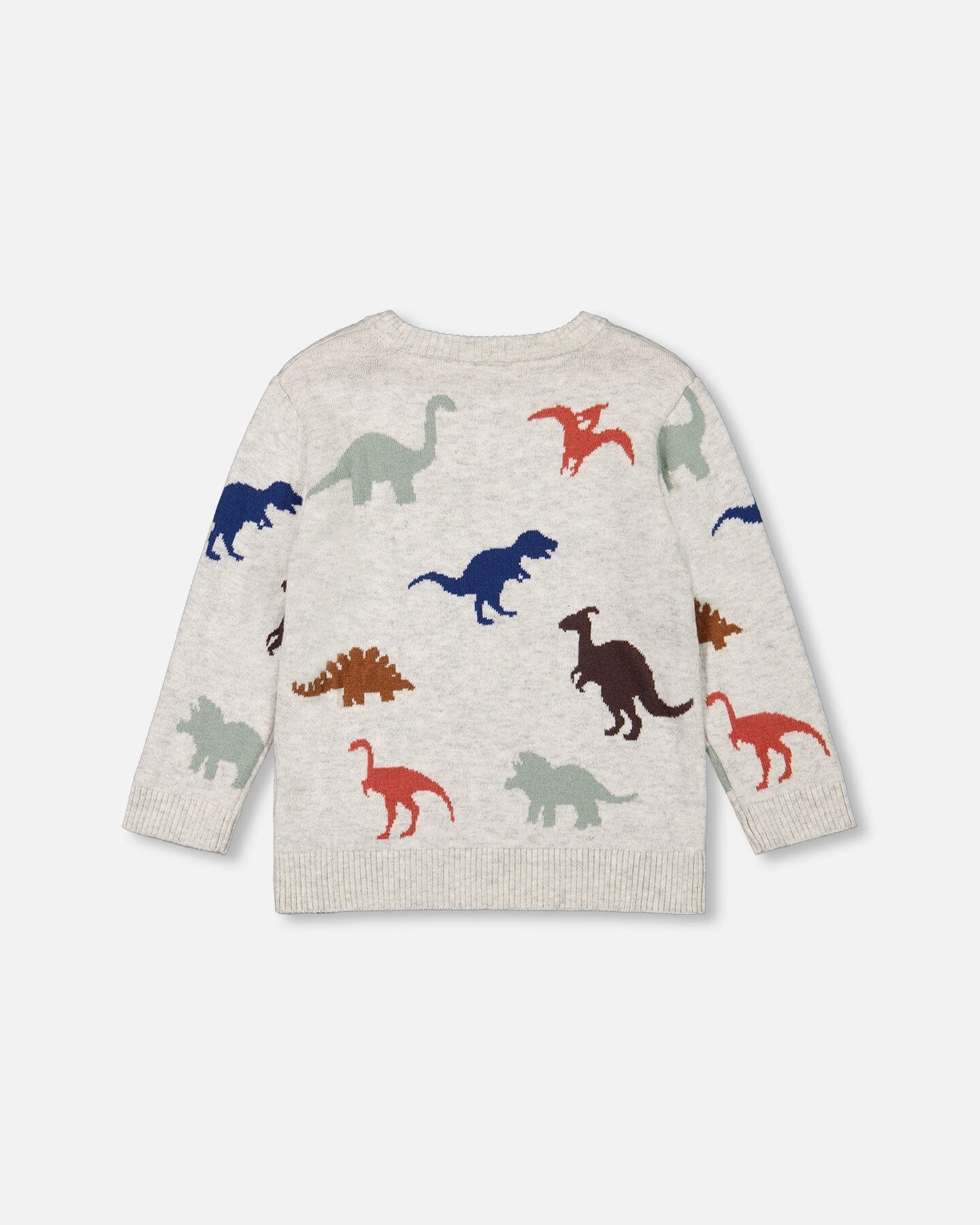 deux par deux Intarsia Sweater w/ Dinosaurs - 3T