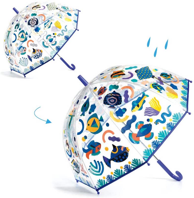 Djeco Fishes Color-Changing Children's Umbrella
