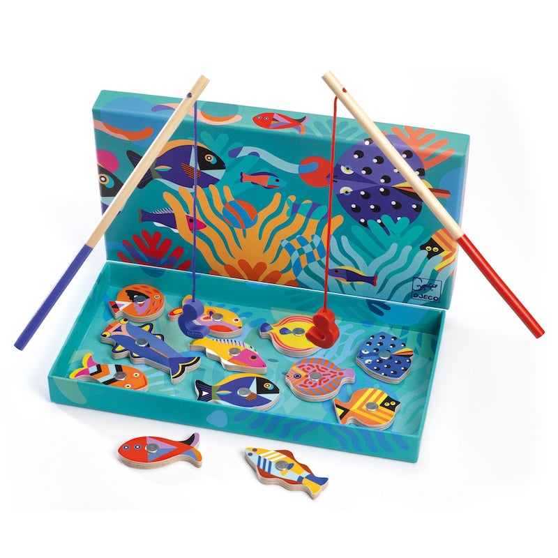 Djeco Fishing Graphic Wooden Magnetic Fishing Game