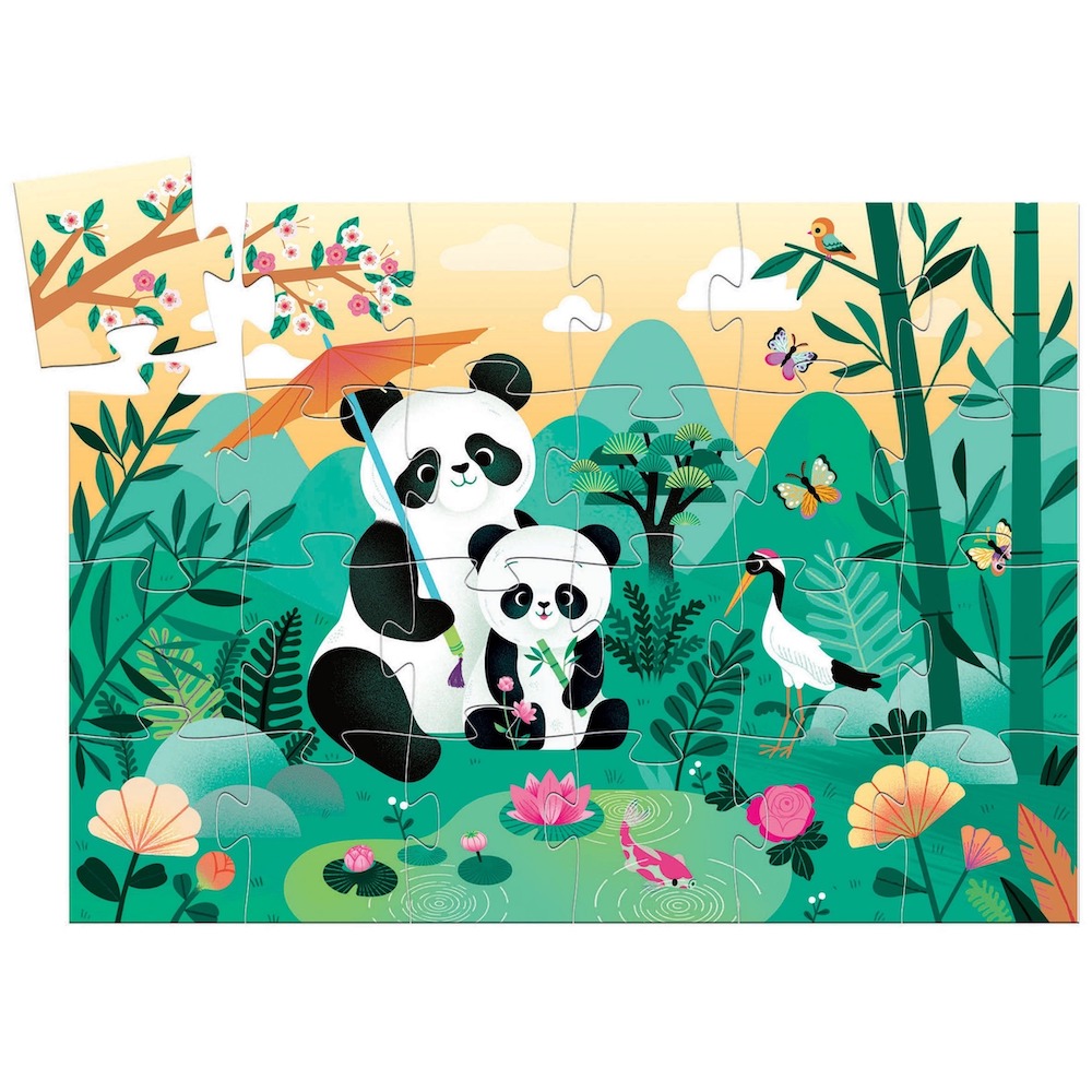 Djeco Silhouette Leo The Panda Jigsaw Puzzle