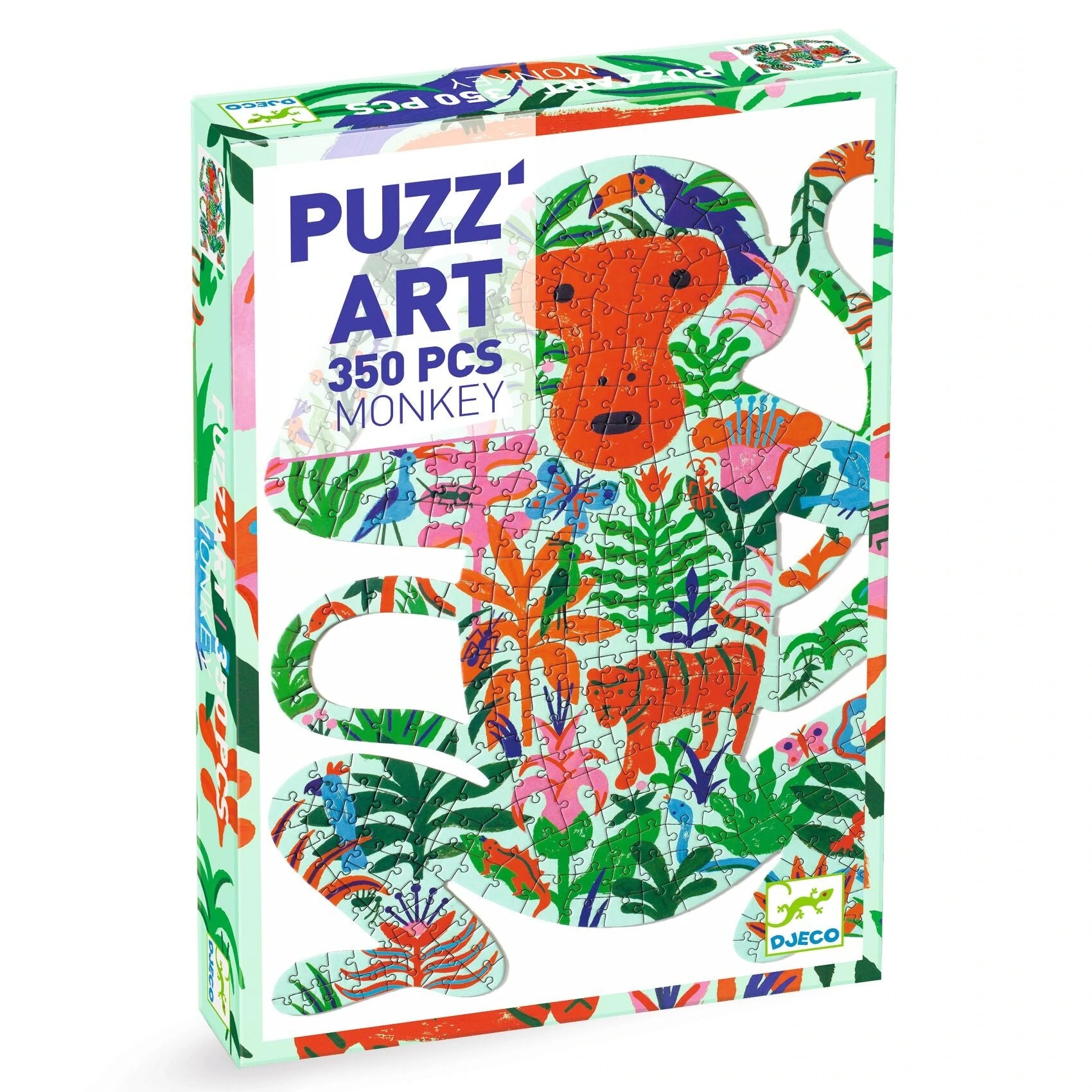 Djeco Monkey Puzz\'Art Shaped Jigsaw Puzzle + Poster