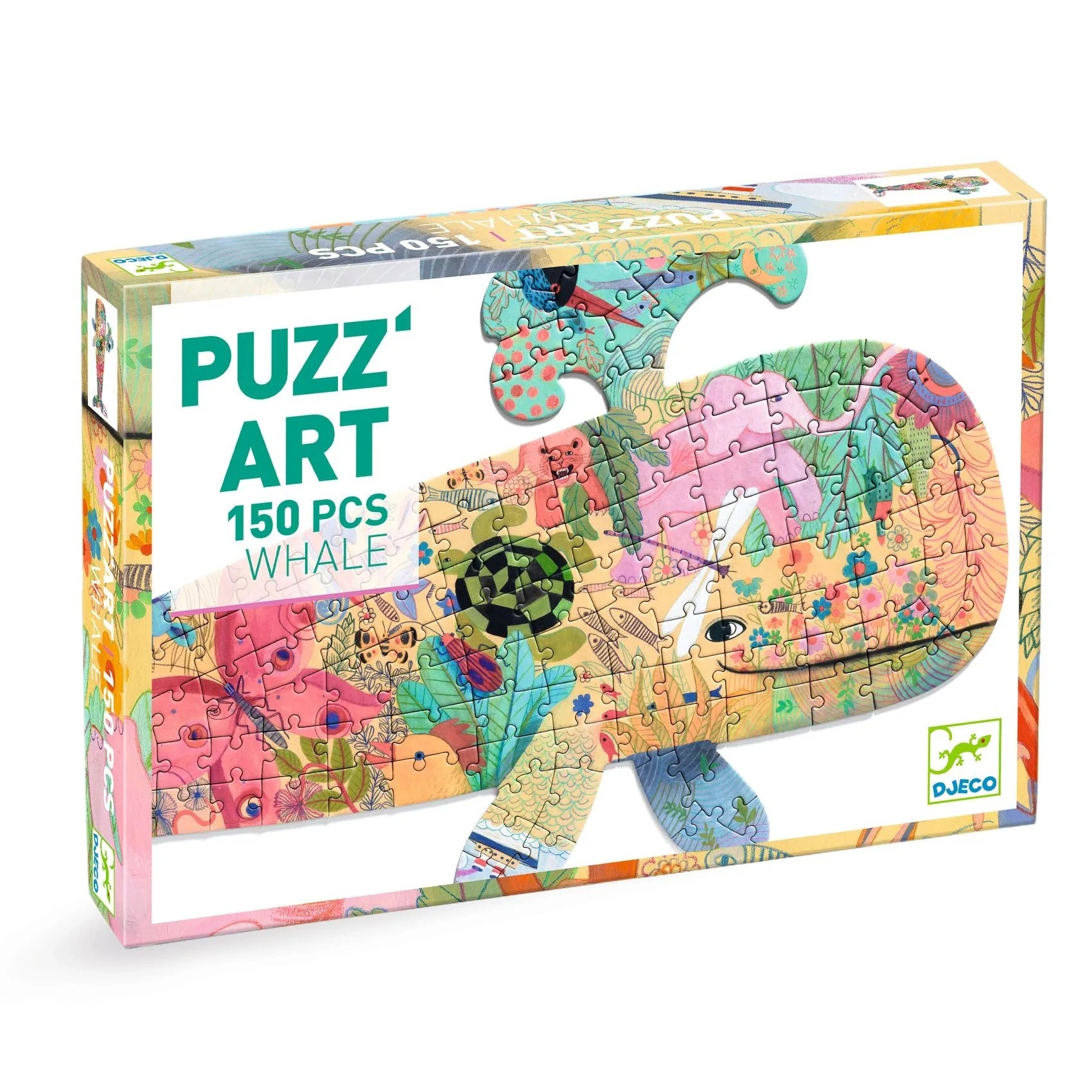 Djeco Whale 150pc Puzz'Art Shaped Jigsaw Puzzle + Poster