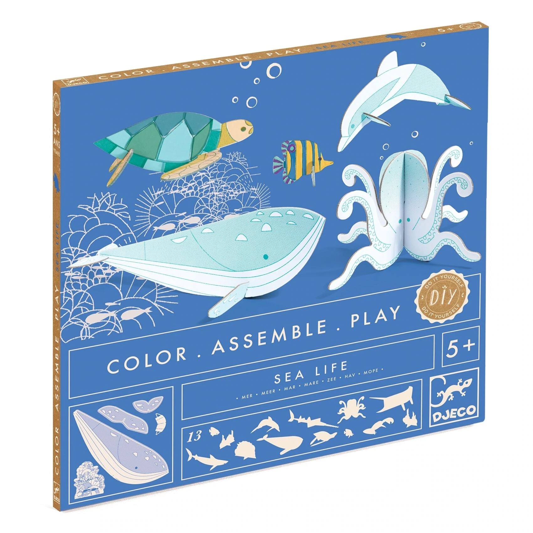 Djeco Sea Life DIY Color Assemble Play Craft Kit