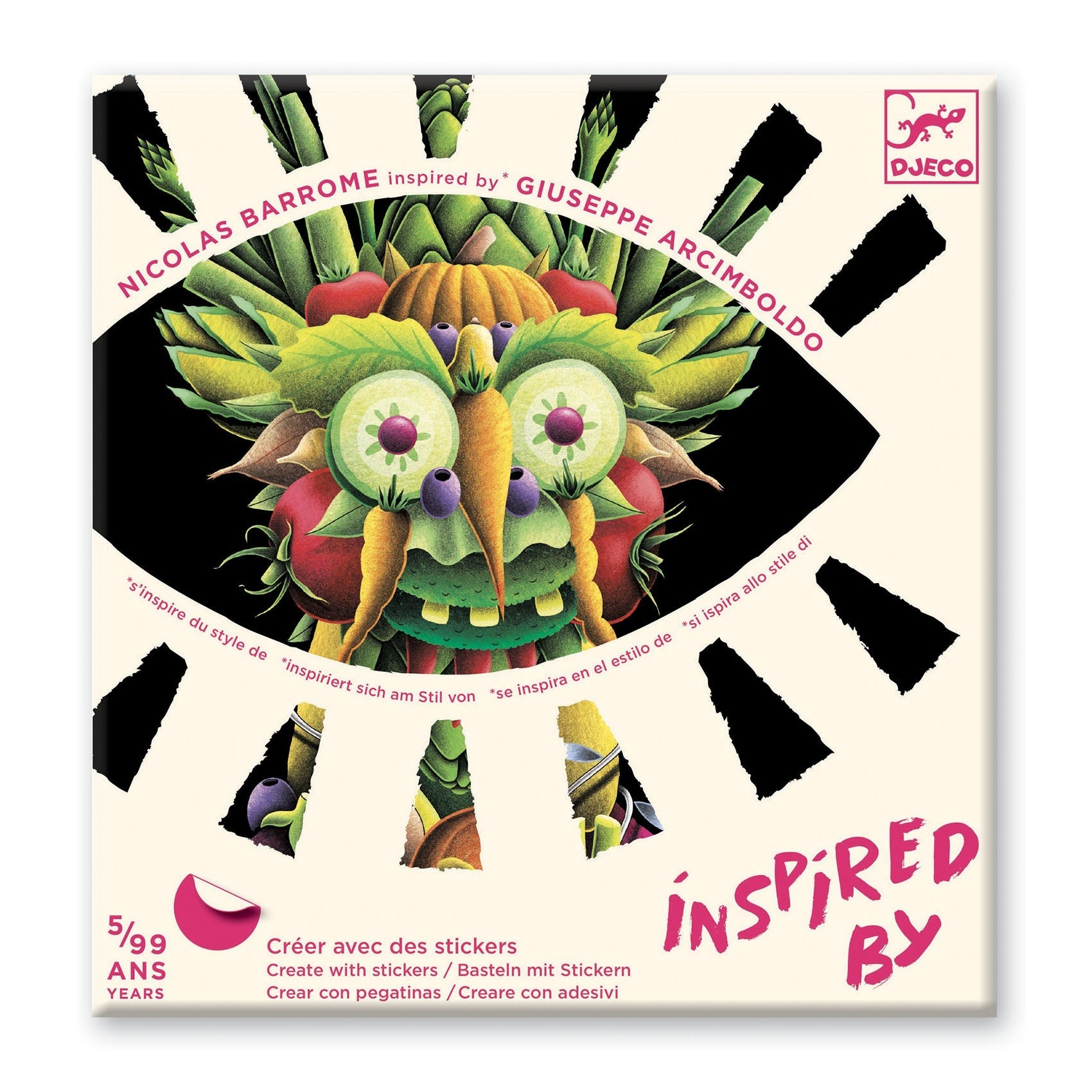 Djeco Spring Vegetables Inspired by Arcimboldo Stickers