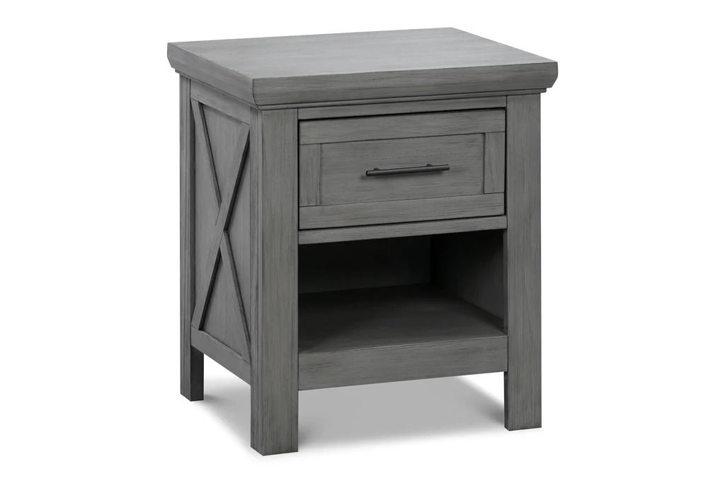 Franklin & Ben Emory Farmhouse Nightstand - Weathered Charcoal
