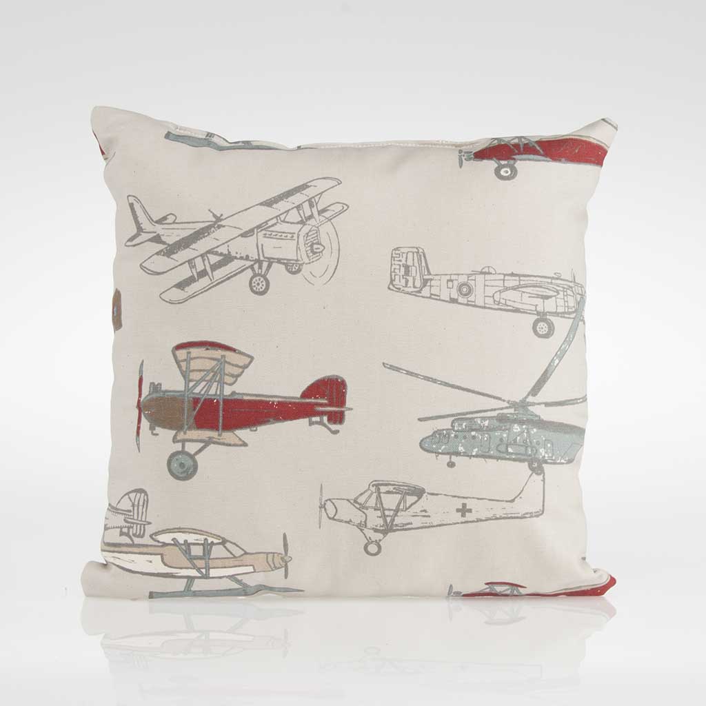 Glenna Jean Fly By Square Pillow Airplane Print