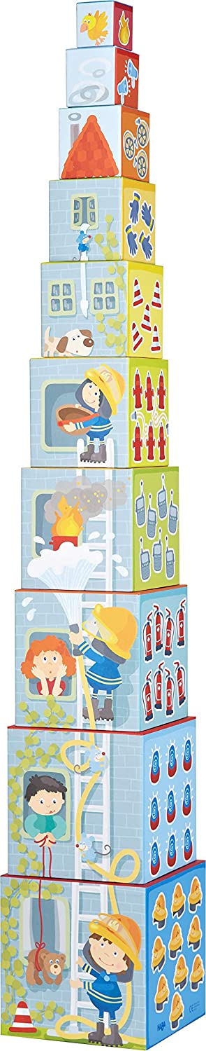 HABA Fire Brigade Stacking Cubes Toy