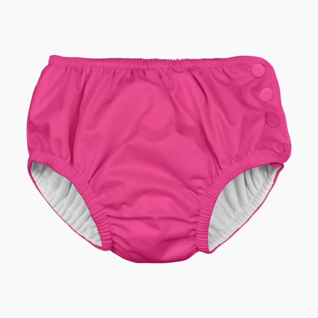 iPlay Snap Reusable Swim Diaper - Hot Pink - 6 Months