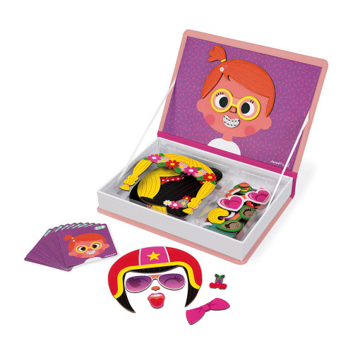 Janod Toys Girl's Crazy Faces Magneti'book
