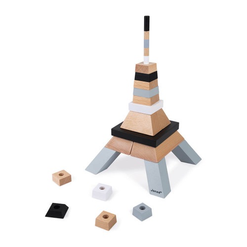 Janod 21-Piece Build-It-Yourself Wooden Eiffel Tower