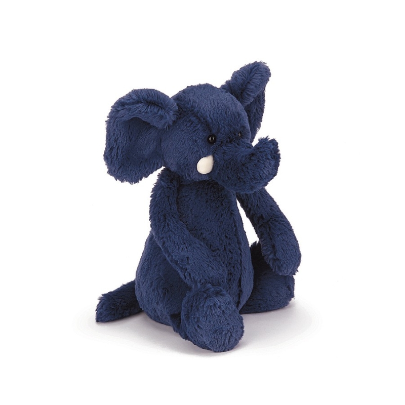 Jellycat Bashful Blue Elephant, 12"