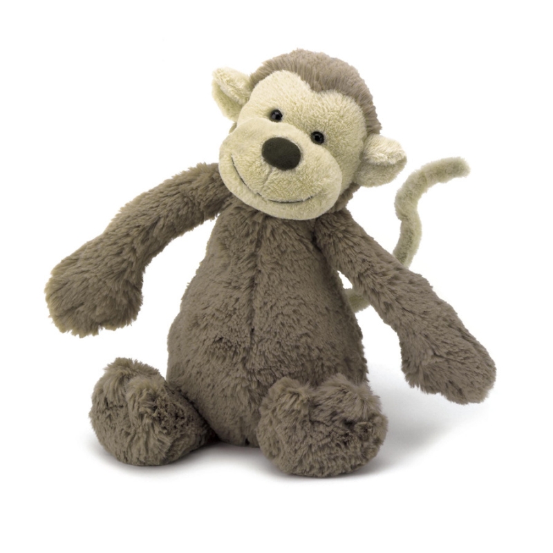 Jellycat Bashful Monkey, Small 7" Plush