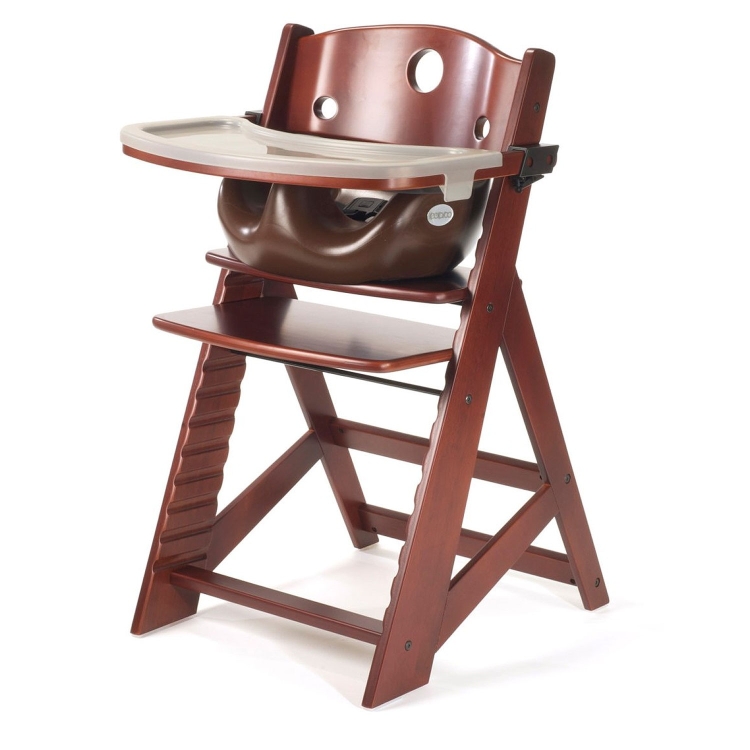 Keekaroo Height Right Chair + Infant Insert Mahogany, Chocolate