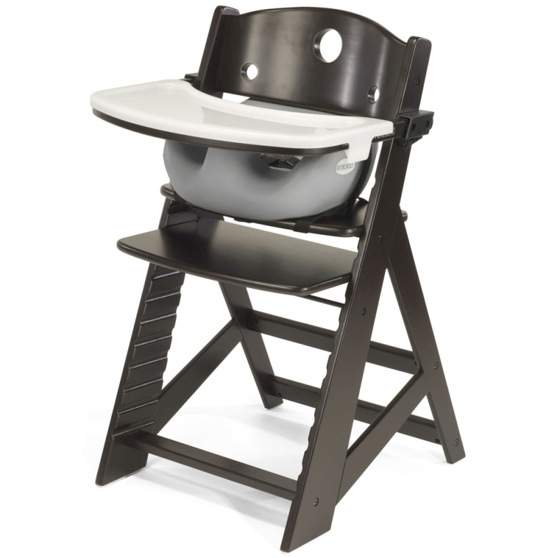 Keekaroo Height Right Chair + Infant Insert, Espresso / Grey