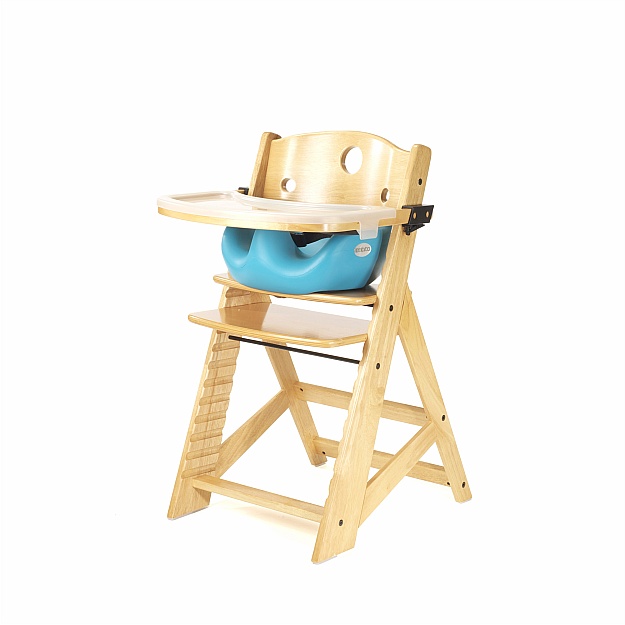 Keekaroo Height Right High Chair + Infant Insert and Tray Aqua