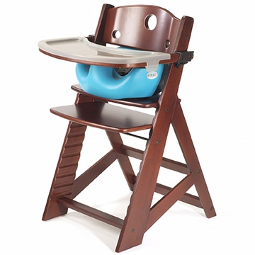 Keekaroo Height Right High Chair Mahogany + Infant Insert + Tray