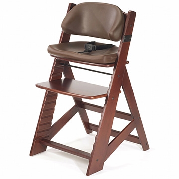 Keekaroo Height Right High Chair Mahogany + Comfort Cushions